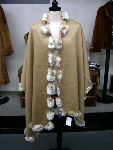 fur shop herbette | 乐天海外销售: 兔皮毛修剪羊绒和羊毛混合档妇女